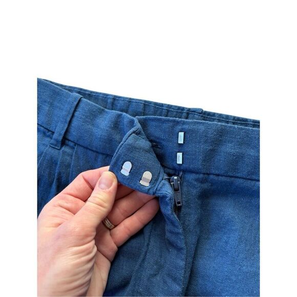 Abercrombie & Fitch Linen Cotton Pants size XL Dark Blue - Picture 10 of 12